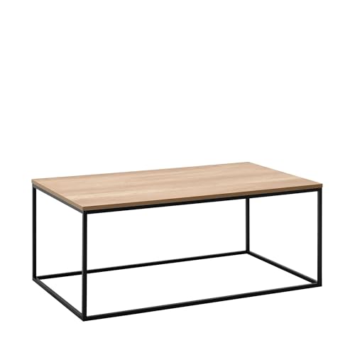 Hanah Home Stylish Coffee Table with Metal Frame, Walnut & Black, 100 x 60 x 42 cm | 100% Melamine Coated Particle Board, 16 mm Thick | Modern Design for Living Room Hanah Home Stylish Coffee Table with Metal Frame, Walnut & Black, 100 x 60 x 42 cm | 100% Melamine Coated Particle Board, 16 mm Thick | Modern Design for Living Room von Hanah Home