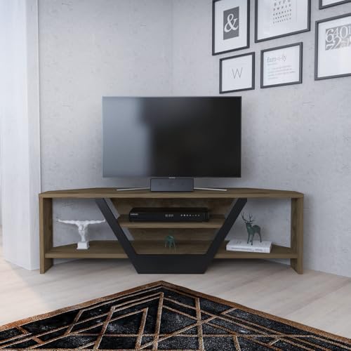 Hanah Home Stylish TV Stand, Oud Oak & Black, 120 x 35 x 36.8 cm | 100% Melamine Coated Particle Board, 18 mm Thick | Modern Design for Living Room & Entertainment Spaces Hanah Home Stylish TV Stand, Oud Oak & Black, 120 x 35 x 36.8 cm | 100% Melamine Coated Particle Board, 18 mm Thick | Modern Design for Living Room & Entertainment Spaces von Hanah Home