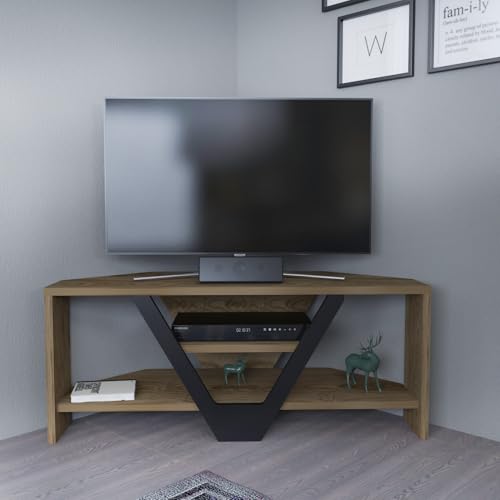 Hanah Home Stylish TV Stand, Oud & Black, 90 x 35 x 36.8 cm | 100% Melamine Coated Particle Board, 18 mm Thick | Modern Design for Living Room & Entertainment Spaces Hanah Home Stylish TV Stand, Oud & Black, 90 x 35 x 36.8 cm | 100% Melamine Coated Particle Board, 18 mm Thick | Modern Design for Living Room & Entertainment Spaces von Hanah Home