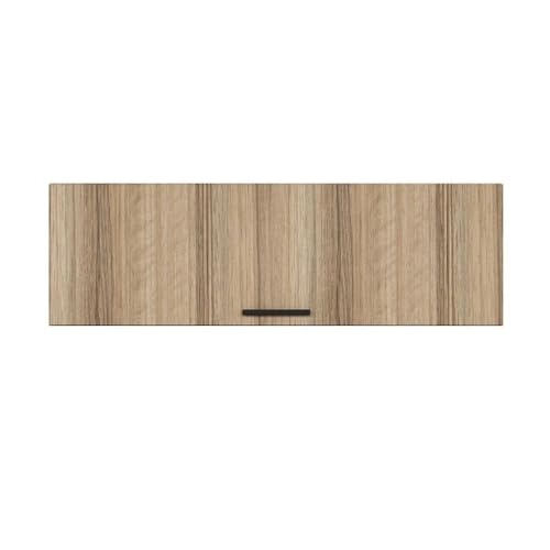 Hanah Home Stylish Wall Cabinet, Walnut Finish, 135 x 45 x 52 cm | 100% Melamine Coated Particle Board, 18 mm Thick | Ideal for Modern Storage Solutions von Hanah Home