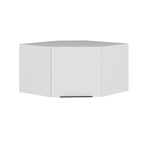Hanah Home Stylish White Wall Cabinet, 74 x 45 x 74 cm | 100% Melamine Coated Particle Board, 18 mm Thick | Perfect for Modern Storage Solutions von Hanah Home
