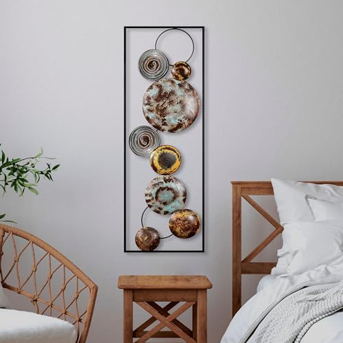 Hand-Painted Decorative Metal Wall Accessory, 32 x 90 x 4 cm | 100% Metal, Unique Color Variations | Perfect for Home Decor & Art Lovers Hand-Painted Decorative Metal Wall Accessory, 32 x 90 x 4 cm | 100% Metal, Unique Color Variations | Perfect for Home Decor & Art Lovers von Hanah Home