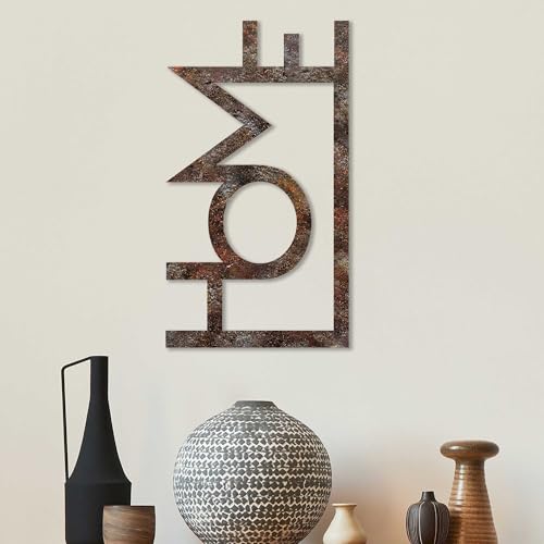 Hand-Painted Decorative Metal Wall Accessory, Antiquation Finish, 50 x 28 cm | Durable 1.5 mm Metal Body | Unique Art for Home Décor & Style von Hanah Home