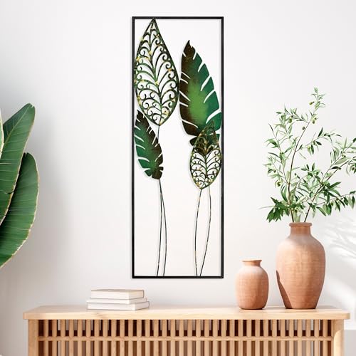 Handmade Decorative Metal Wall Accessory, 32 x 90 cm | 100% Metal (1.5 mm) | Unique Hand-Painted Design, Perfect for Home Decor & Personal Touch von Hanah Home