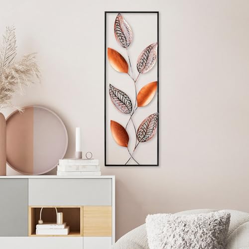 Handmade Decorative Metal Wall Accessory, 32 x 90 cm | 100% Metal (1.5 mm) | Unique Hand-Painted Design, Perfect for Home Decor & Personal Touch von Hanah Home