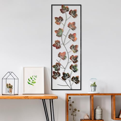 Handmade Decorative Metal Wall Accessory, 32 x 90 cm | 100% Metal (1.5 mm) | Unique Hand-Painted Design, Perfect for Home Decor & Personal Touch von Hanah Home