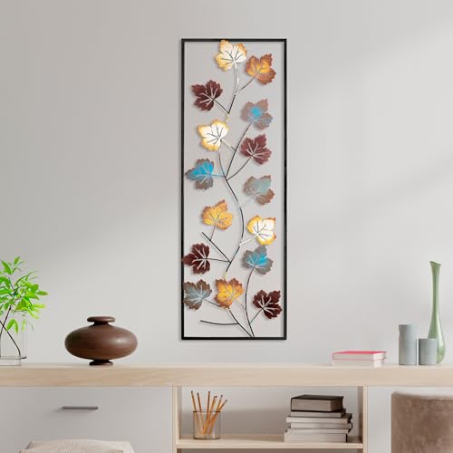 Handmade Decorative Metal Wall Accessory, 32 x 90 cm | 100% Metal (1.5 mm) | Unique Hand-Painted Design, Perfect for Home Decor & Personal Touch von Hanah Home