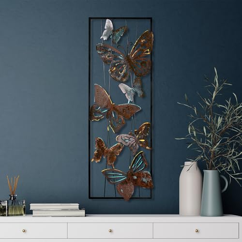 Handmade Decorative Metal Wall Accessory, 32 x 90 x 4 cm | 100% Metal, Unique Hand-Painted Design | Perfect for Home Decor, Adds Elegance & Style Handmade Decorative Metal Wall Accessory, 32 x 90 x 4 cm | 100% Metal, Unique Hand-Painted Design | Perfect for Home Decor, Adds Elegance & Style von Hanah Home