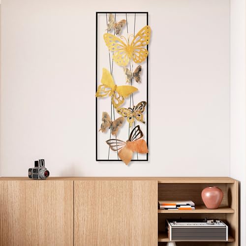 Handmade Decorative Metal Wall Accessory, 32 x 90 x 4 cm | 100% Metal, Unique Hand-Painted Design | Perfect for Home Decor, Adds Elegance & Style Handmade Decorative Metal Wall Accessory, 32 x 90 x 4 cm | 100% Metal, Unique Hand-Painted Design | Perfect for Home Decor, Adds Elegance & Style von Hanah Home