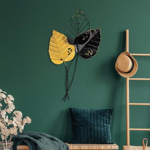 Handmade Decorative Metal Wall Accessory, 45 x 85 cm, 100% Metal (1.5 mm) | Unique Yellow & Black Design | Perfect for Home Decor & Art Display von Hanah Home