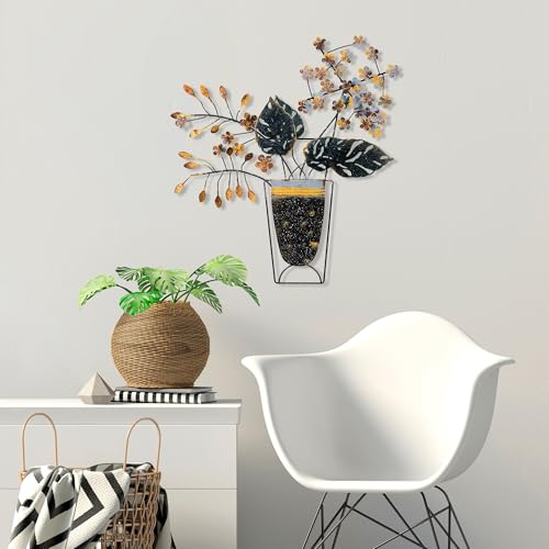 Handmade Decorative Metal Wall Accessory, 47 x 55 cm | 100% Metal (1.5 mm) | Unique Hand-Painted Design, Perfect for Home Decor & Art Lovers von Hanah Home