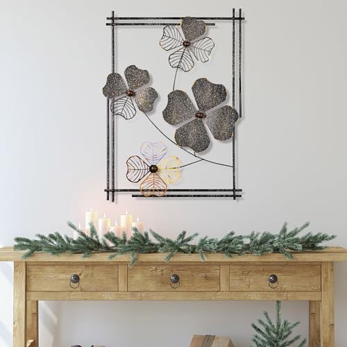 Handmade Decorative Metal Wall Accessory, 50 x 70 x 4 cm | 100% Metal, Unique Hand-Painted Design | Perfect for Home Decor & Art Lovers von Hanah Home