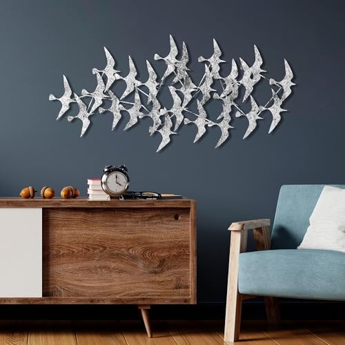 Handmade Decorative Metal Wall Accessory, 59 x 124 cm | 100% Metal (1.5 mm) | Unique Hand-Painted Design, Perfect for Home Decor & Art Lovers von Hanah Home