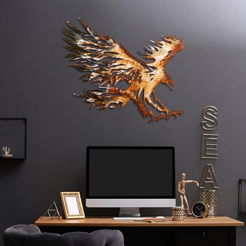 Handmade Decorative Metal Wall Accessory, 63 x 71 cm | 100% Metal (1.5 mm) | Unique Hand-Painted Design, Perfect for Home Decor & Art Lovers von Hanah Home