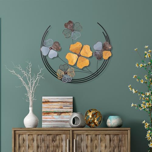 Handmade Decorative Metal Wall Accessory, 70 x 62 x 4 cm | 100% Metal, Unique Hand-Painted Design | Perfect for Home Decor & Art Lovers von Hanah Home