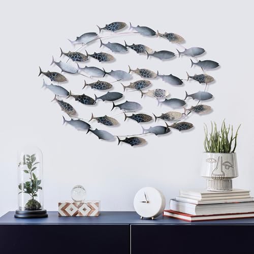 Handmade Decorative Metal Wall Accessory, 94 x 58 x 4 cm | 100% Metal, Unique Hand-Painted Design | Perfect for Home Decor, Adds Elegance & Style von Hanah Home