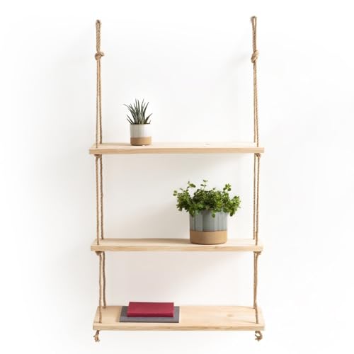 Handmade Wall Shelf, 40 cm x 110 cm x 13 cm, 100% Spruce Wood, Oak Color | Assembled, Rustic & Scandinavian Design, Perfect for Home Decor Handmade Wall Shelf, 40 cm x 110 cm x 13 cm, 100% Spruce Wood, Oak Color | Assembled, Rustic & Scandinavian Design, Perfect for Home Decor von Hanah Home