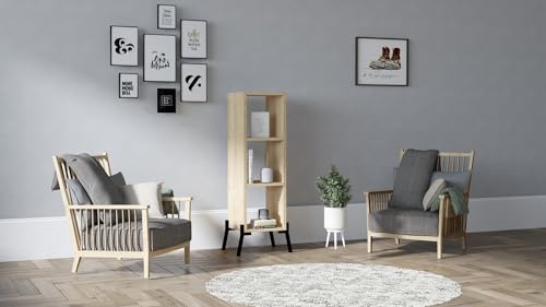 Modern Sapphire Bookshelf, 100% Melamine Coated Particle Board, 30 x 101 x 30 cm | 18 mm Thickness, Industrial & Scandinavian Design, Perfect for Home & Office von Hanah Home