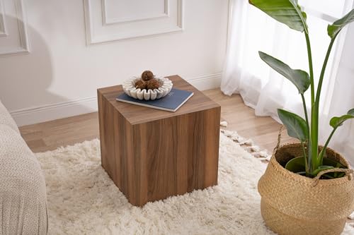 Side Table, Walnut, 50 x 45 x 45 | Made from 100% MDF, Thickness: 18 mm | Perfect for Modern Home Office & Study Spaces, Elegant and Functional Design Side Table, Walnut, 50 x 45 x 45 | Made from 100% MDF, Thickness: 18 mm | Perfect for Modern Home Office & Study Spaces, Elegant and Functional Design von Hanah Home