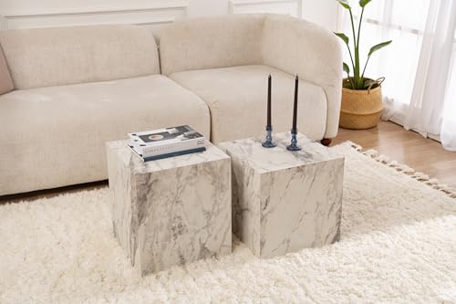 Side Table Set, Freesia Marble, 45 x 40 x 40 | Made from 100% MDF, Thickness: 18 mm | Perfect for Modern Home Office & Study Spaces, Elegant and Functional Design Side Table Set, Freesia Marble, 45 x 40 x 40 | Made from 100% MDF, Thickness: 18 mm | Perfect for Modern Home Office & Study Spaces, Elegant and Functional Design von Hanah Home
