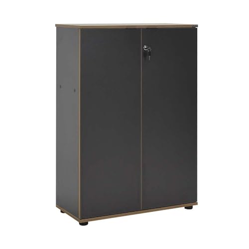 Stylish Anthracite Bookshelf, 72 cm x 109 cm x 34 cm | 100% Melamine Coated Particle Board, 16 mm Thick | Perfect for Modern Home & Office Decor Stylish Anthracite Bookshelf, 72 cm x 109 cm x 34 cm | 100% Melamine Coated Particle Board, 16 mm Thick | Perfect for Modern Home & Office Decor von Hanah Home