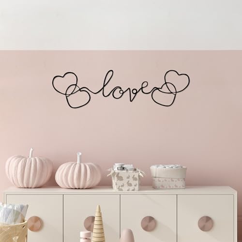 Stylish Black Decorative Metal Wall Accessory, 19 x 70 cm | 100% Metal, 1.5 mm Thickness | Perfect for Home Decor & Modern Spaces von Hanah Home