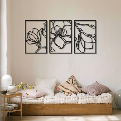 Stylish Black Decorative Metal Wall Accessory, 30 x 45 cm | 100% Steel, 1.2 mm Thickness | Lightweight (0.5 kg) | Perfect for Modern Home Decor von Hanah Home
