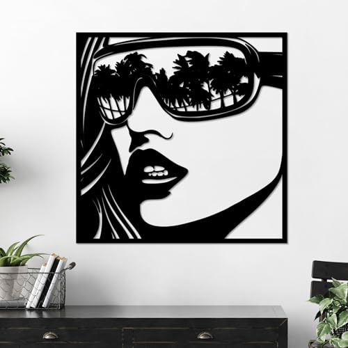 Stylish Black Decorative Metal Wall Accessory, 50 x 49 cm | 100% Metal, 1.5 mm Thickness | Lightweight 1.25 kg | Perfect for Modern Home Decor Stylish Black Decorative Metal Wall Accessory, 50 x 49 cm | 100% Metal, 1.5 mm Thickness | Lightweight 1.25 kg | Perfect for Modern Home Decor von Hanah Home