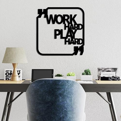 Stylish Black Decorative Metal Wall Accessory, 50 x 50 cm | 100% Metal, 1.5 mm Thickness | Lightweight (0.91 kg) | Perfect for Modern Home Decor von Hanah Home