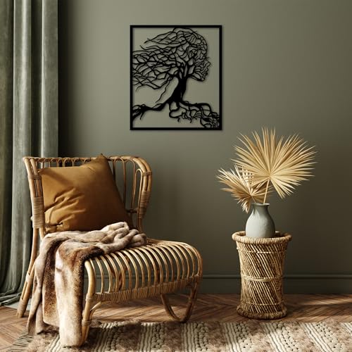 Stylish Black Decorative Metal Wall Accessory, 50 x 58 cm | 100% Metal, 1.5 mm Thickness | Perfect for Modern Home Decor & Unique Wall Art Stylish Black Decorative Metal Wall Accessory, 50 x 58 cm | 100% Metal, 1.5 mm Thickness | Perfect for Modern Home Decor & Unique Wall Art von Hanah Home