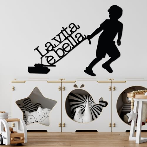 Stylish Black Decorative Metal Wall Accessory, 56 x 42 cm | 100% Metal, 1.5 mm Thickness | Lightweight (0.628 kg) | Perfect for Modern Home Decor von Hanah Home