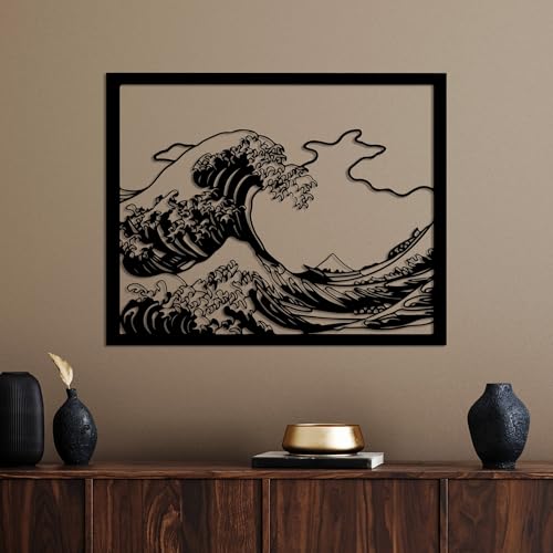 Stylish Black Decorative Metal Wall Accessory, 56 x 45 cm | 100% Metal, 1.5 mm Thickness | Perfect for Modern Home Decor & Unique Wall Art Stylish Black Decorative Metal Wall Accessory, 56 x 45 cm | 100% Metal, 1.5 mm Thickness | Perfect for Modern Home Decor & Unique Wall Art von Hanah Home