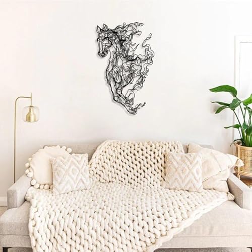 Stylish Black Decorative Metal Wall Accessory, 62 x 99 cm | 100% Steel, 1.2 mm Thickness | Lightweight 1.6 kg | Perfect for Modern Home Decor Stylish Black Decorative Metal Wall Accessory, 62 x 99 cm | 100% Steel, 1.2 mm Thickness | Lightweight 1.6 kg | Perfect for Modern Home Decor von Hanah Home