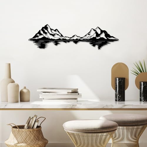 Stylish Black Decorative Metal Wall Accessory, 68 x 19 cm | 100% Metal, 1.5 mm Thickness | Lightweight & Modern Design for Home Decor von Hanah Home