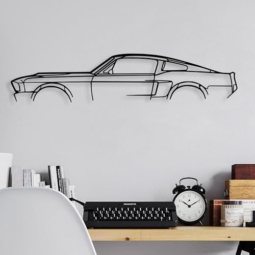 Stylish Black Decorative Metal Wall Accessory, 70 x 15 cm | 100% Metal, 1.5 mm Thickness | Easy Wall Mounting for Modern Home Decor von Hanah Home