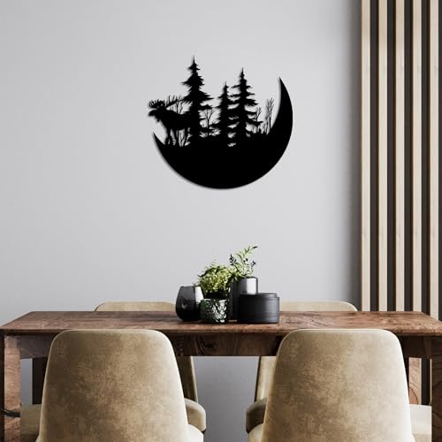 Stylish Black Decorative Metal Wall Accessory, 70 x 65 cm | 100% Metal (1.5 mm) | Easy Wall Mounting | Perfect for Modern Home Decor von Hanah Home