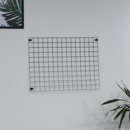 Stylish Black Wall Shelf, 42.5 cm x 38 cm x 9.3 cm | Durable 100% Metal Frame | Perfect for Modern Home Decor & Organizing Spaces von Hanah Home
