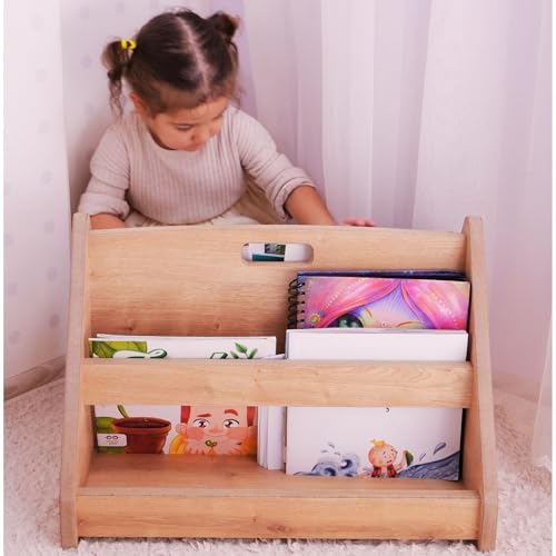 Stylish Brown Bookshelf, 50 cm W x 33 cm H x 37 cm D | 100% MDF, 2 Shelves | Perfect for Home Office & Living Room, Durable & Elegant Design Stylish Brown Bookshelf, 50 cm W x 33 cm H x 37 cm D | 100% MDF, 2 Shelves | Perfect for Home Office & Living Room, Durable & Elegant Design von Hanah Home
