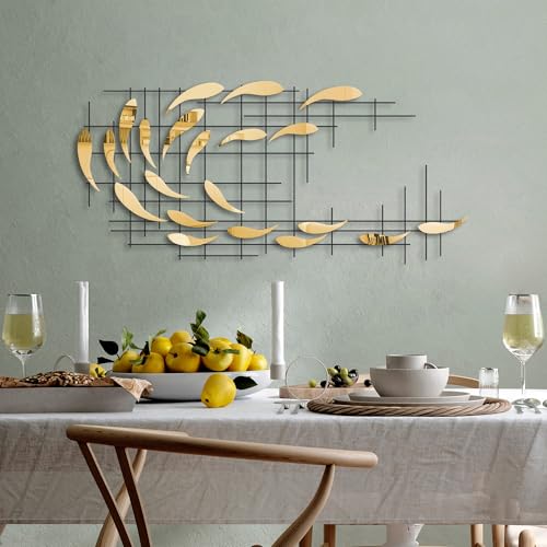 Stylish Decorative Metal Wall Accessory, 100% Metal, 100 x 45 x 4 cm | Durable & Elegant Design for Home Decor | Lightweight at 2.639 kg Stylish Decorative Metal Wall Accessory, 100% Metal, 100 x 45 x 4 cm | Durable & Elegant Design for Home Decor | Lightweight at 2.639 kg von Hanah Home