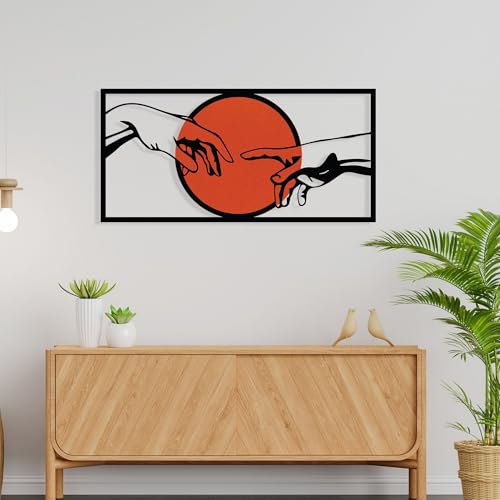 Stylish Decorative Metal Wall Accessory, 120 x 58 cm | Durable 1.20 mm Metal & 3 mm Wood | Perfect for Modern Home Decor & Office Spaces Stylish Decorative Metal Wall Accessory, 120 x 58 cm | Durable 1.20 mm Metal & 3 mm Wood | Perfect for Modern Home Decor & Office Spaces von Hanah Home