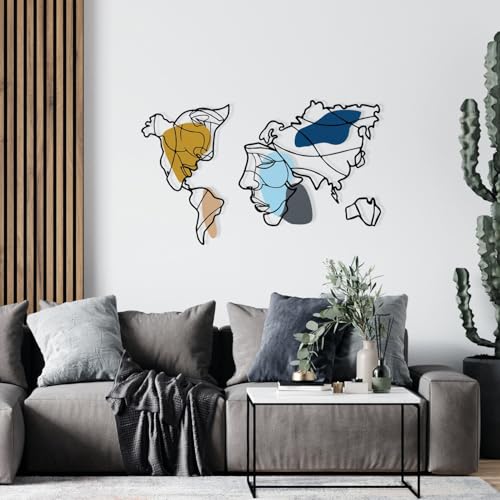 Stylish Decorative Metal Wall Accessory, 138.5 x 89 cm | Durable 1.2 mm Metal & 3 mm Wood | Perfect for Modern Home Decor & Office Spaces Stylish Decorative Metal Wall Accessory, 138.5 x 89 cm | Durable 1.2 mm Metal & 3 mm Wood | Perfect for Modern Home Decor & Office Spaces von Hanah Home