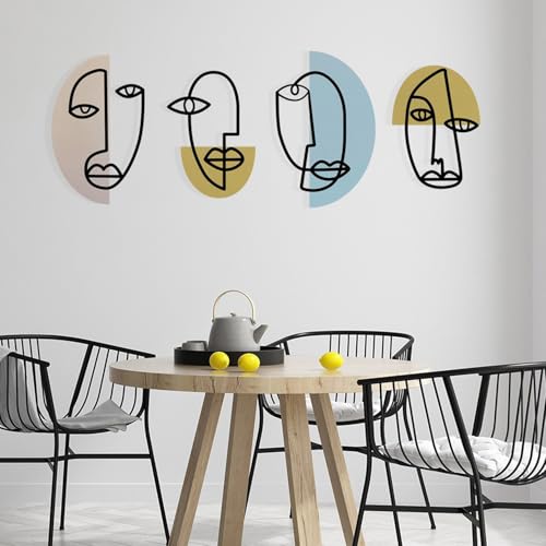 Stylish Decorative Metal Wall Accessory, 159 x 58 cm | Durable 1.20 mm Metal & 3 mm Wood | Perfect for Modern Home Decor & Office Spaces von Hanah Home