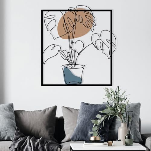 Stylish Decorative Metal Wall Accessory, 49 x 53 cm | Durable 1.20 mm Metal & 3 mm Wood | Perfect for Modern Home Decor & Unique Wall Art Stylish Decorative Metal Wall Accessory, 49 x 53 cm | Durable 1.20 mm Metal & 3 mm Wood | Perfect for Modern Home Decor & Unique Wall Art von Hanah Home