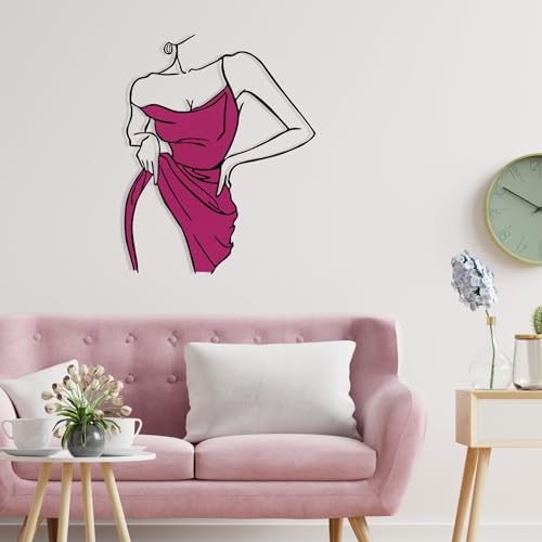 Stylish Decorative Metal Wall Accessory, 56 x 70 cm | Durable 1.20 mm Metal & 3 mm Wood | Perfect for Modern Home Decor & Unique Wall Art von Hanah Home