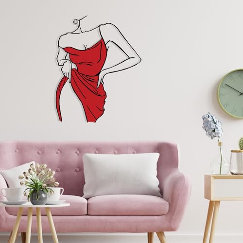 Stylish Decorative Metal Wall Accessory, 56 x 70 cm | Durable 1.20 mm Metal & 3 mm Wood | Perfect for Modern Home Decor & Unique Wall Art von Hanah Home