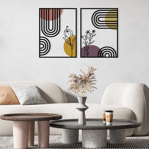 Stylish Decorative Metal Wall Accessory, 95.5 x 60 cm | Durable 1.20 mm Metal & 3 mm Wood | Perfect for Modern Home Decor & Office Spaces Stylish Decorative Metal Wall Accessory, 95.5 x 60 cm | Durable 1.20 mm Metal & 3 mm Wood | Perfect for Modern Home Decor & Office Spaces von Hanah Home