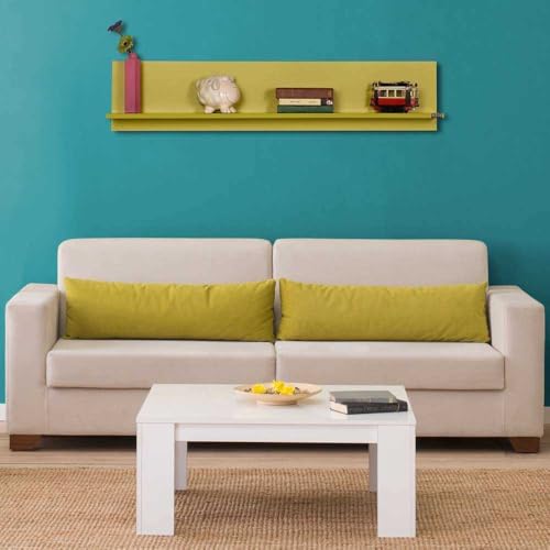 Stylish Green Wall Shelf, 120 cm x 25 cm x 20 cm | 100% Melamine Coated Particle Board, 16 mm Thick | Perfect for Modern Home Decor & Organization Stylish Green Wall Shelf, 120 cm x 25 cm x 20 cm | 100% Melamine Coated Particle Board, 16 mm Thick | Perfect for Modern Home Decor & Organization von Hanah Home