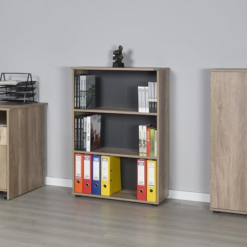 Stylish Light Walnut Bookshelf, 72 cm x 109 cm x 34 cm | 100% Melamine Coated Particle Board, 16 mm Thickness | Ideal for Modern Home & Office Decor Stylish Light Walnut Bookshelf, 72 cm x 109 cm x 34 cm | 100% Melamine Coated Particle Board, 16 mm Thickness | Ideal for Modern Home & Office Decor von Hanah Home