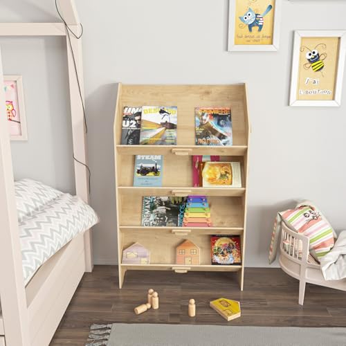Stylish Oak Bookshelf, 100% Melamine Coated Particle Board, 61.5 x 100 x 28.4 cm | Durable 8 mm Thickness | Perfect for Home & Office Storage Stylish Oak Bookshelf, 100% Melamine Coated Particle Board, 61.5 x 100 x 28.4 cm | Durable 8 mm Thickness | Perfect for Home & Office Storage von Hanah Home