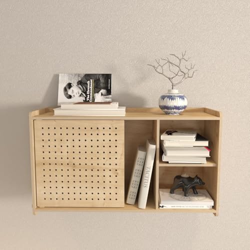 Stylish Oak Wall Shelf, 65 cm x 30 cm x 22 cm | 100% Melamine Coated Particle Board, 8 mm Thick | Perfect for Modern Home Decor & Organization von Hanah Home